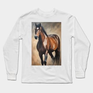 Horse Oil Painting Art Long Sleeve T-Shirt